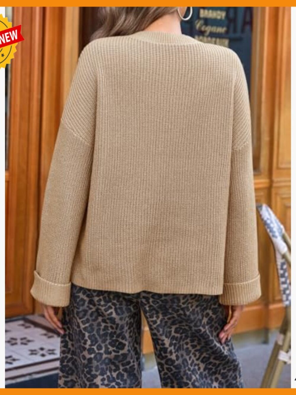 Oversized Button Down Cardigan Sweater Long Sleeve Open Front Knit - Picture 3 of 6